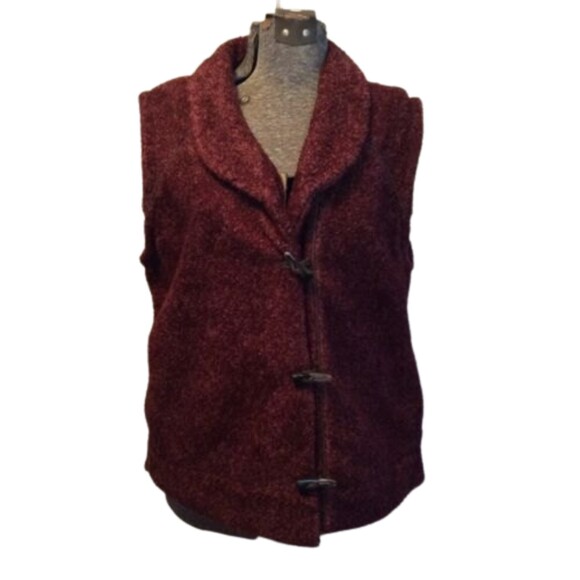 WOOLRICH  SIZE LARGE ROCKY RIDGE VEST TOGGLE BUTTON POCKETS HAZELBERRY HEATHER - Picture 1 of 10